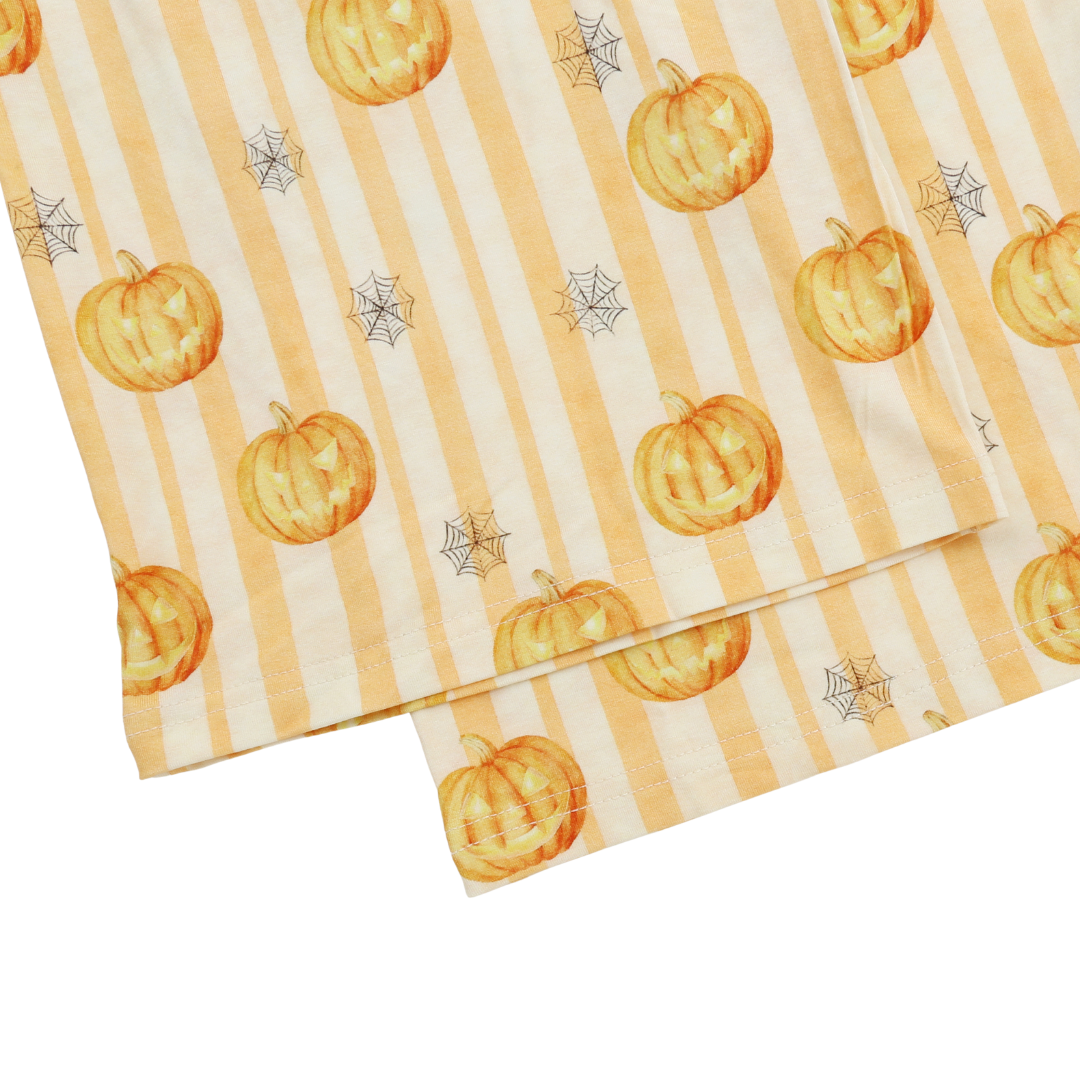 Unisex Adult Bamboo Pajama Set Pumpkin Patch
