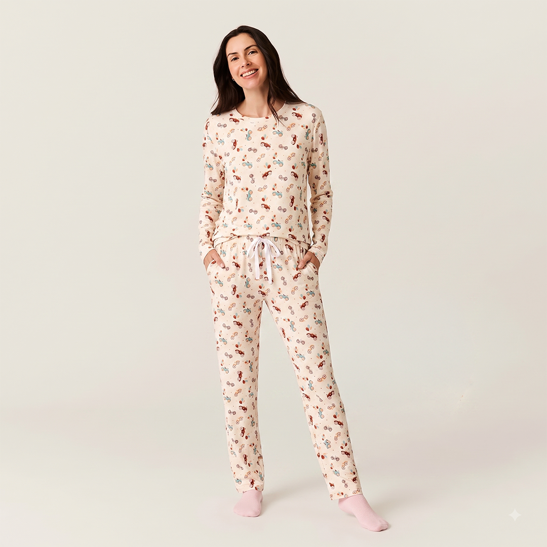 Adult Bamboo Pajama Set Victory Lane