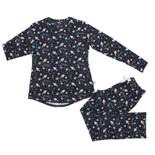 Women's Adult Bamboo Two Piece Pajama Galactic Dreams