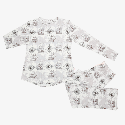 Men's Adult Bamboo Two Piece Pajama Sailor