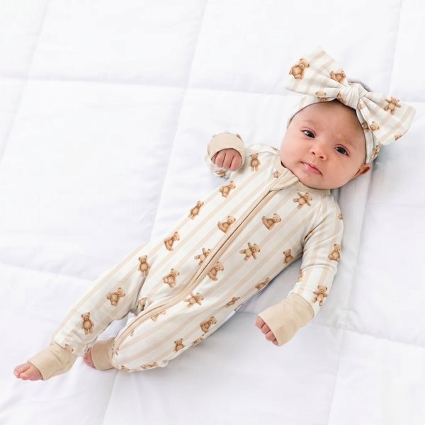 Bamboo Zippy Pajama Honey Bear