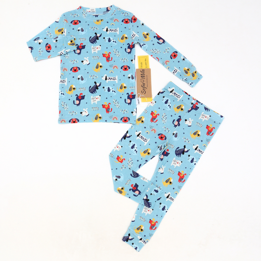 Bamboo Two-Piece Pajama Puppy Parade