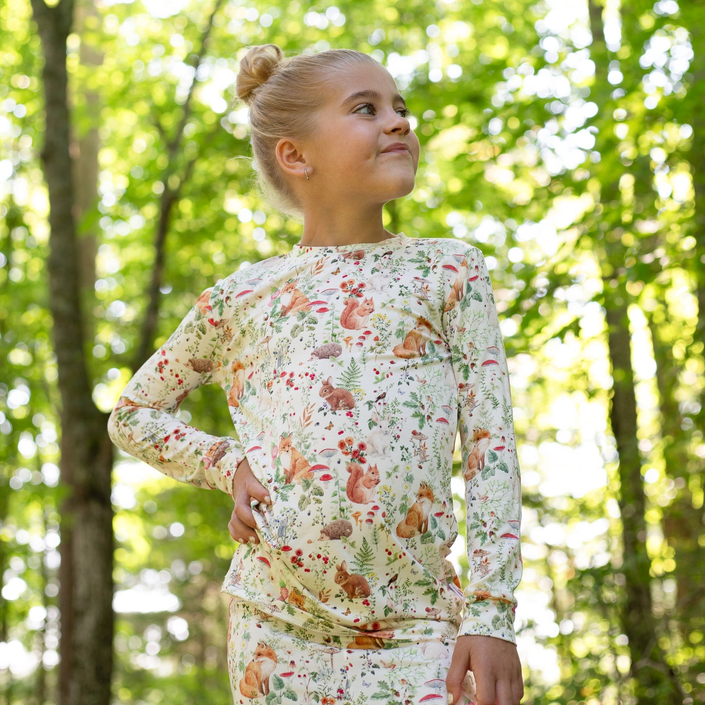 Bamboo Two Piece Pajama Woodland Animals