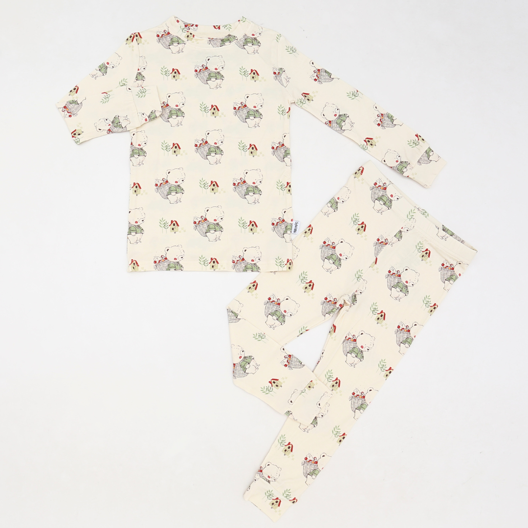 Bamboo Two Piece Pajama Bear Picnic