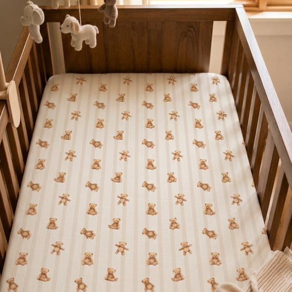 Bamboo Crib Sheet Honey Bear