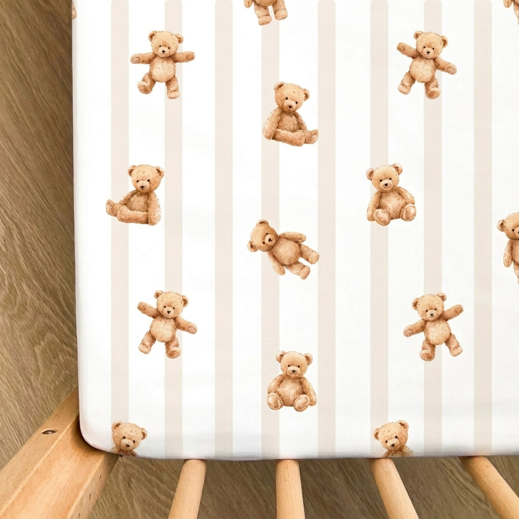 Bamboo Crib Sheet Honey Bear