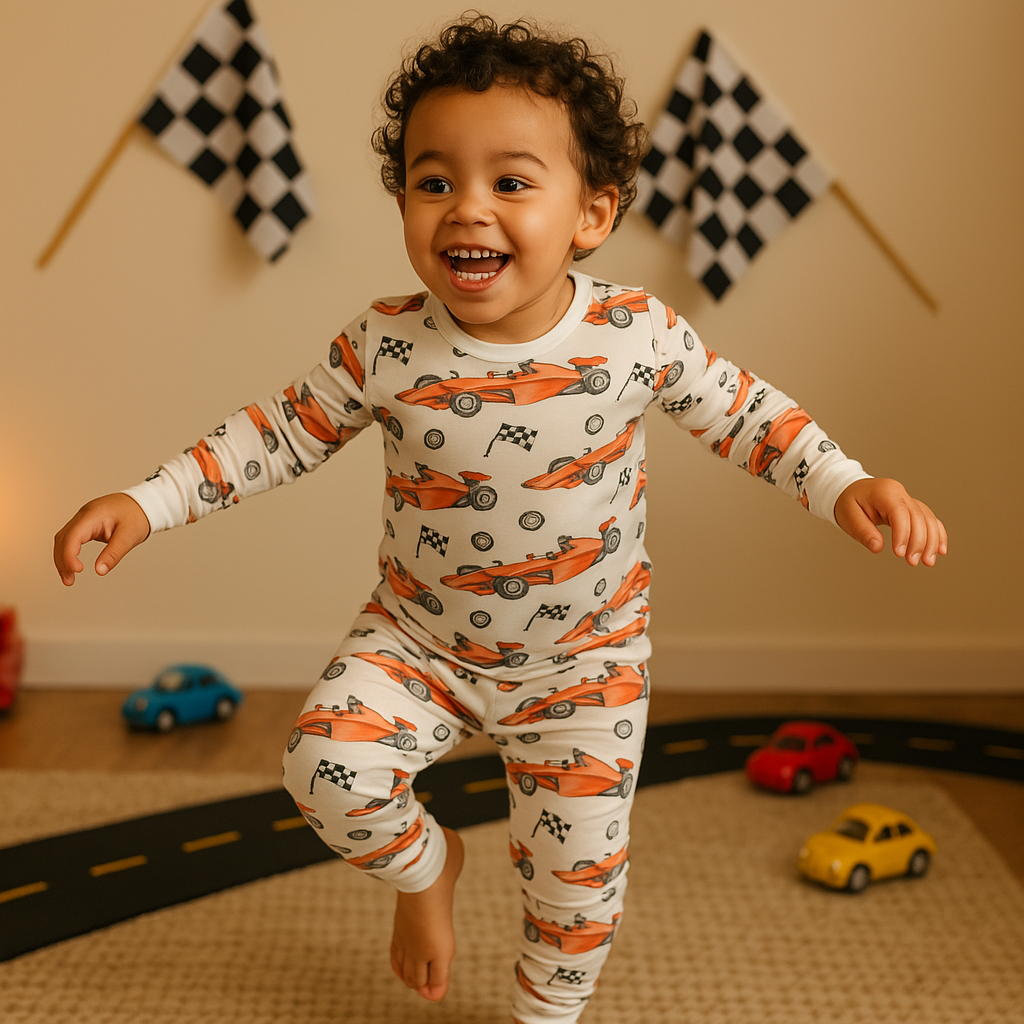 Bamboo Two Piece Pajama Race Car