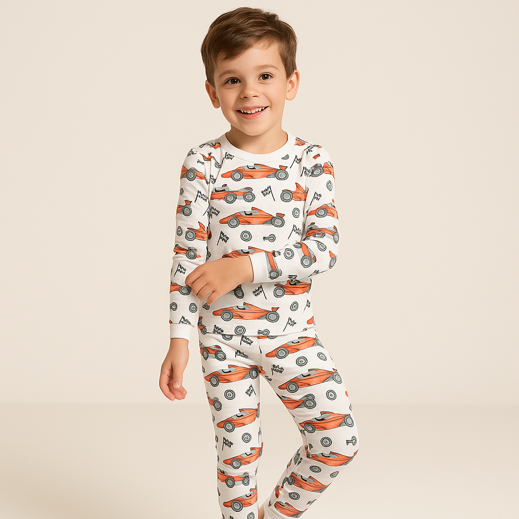 Bamboo Two Piece Pajama Race Car