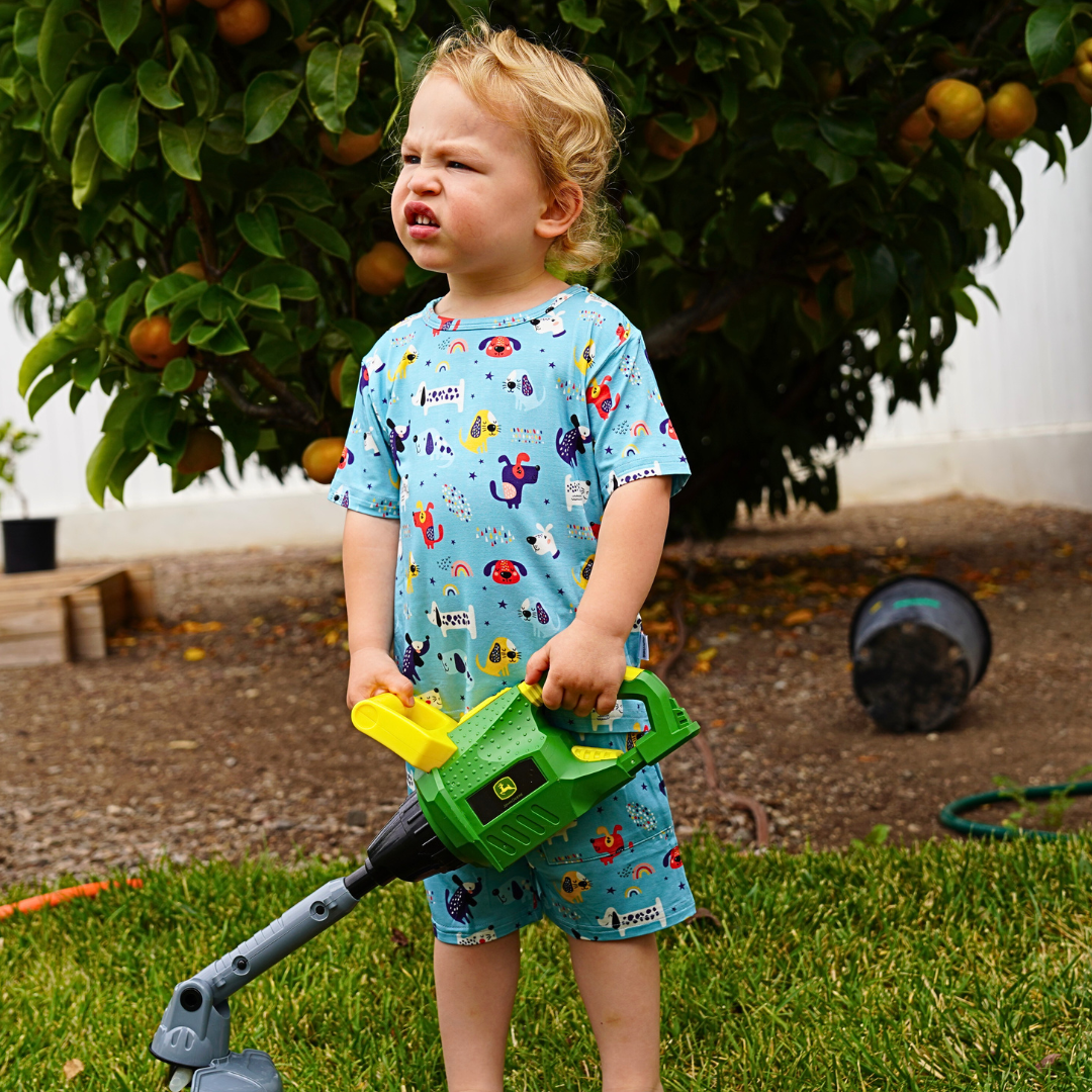 Bamboo Short Sleeve Two Piece Set Puppy Parade