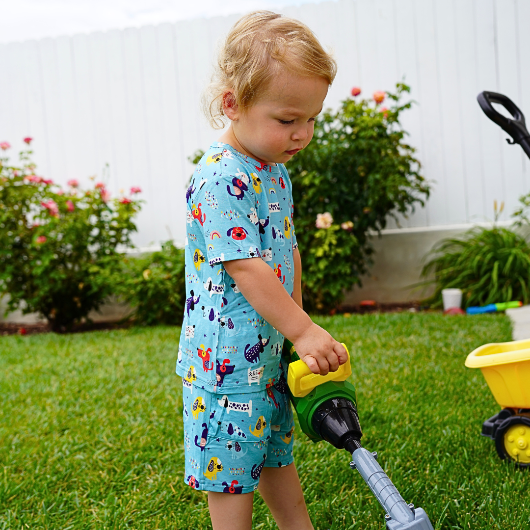 Bamboo Short Sleeve Two Piece Set Puppy Parade