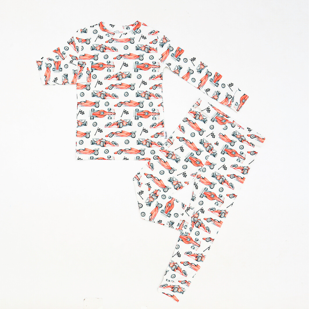 Bamboo Two Piece Pajama Race Car