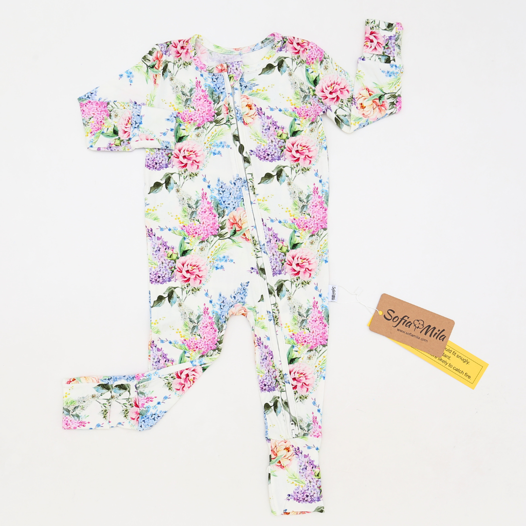 Bamboo Zippy Pajama Wildflower Whimsy