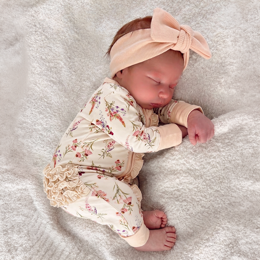 Bamboo Ruffle Zippy Pajama Flora