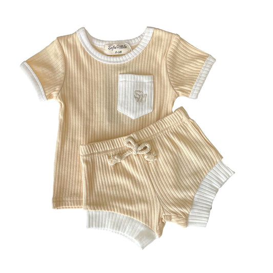 Organic Cotton Shorts and T-Shirt Set - SofiaMila