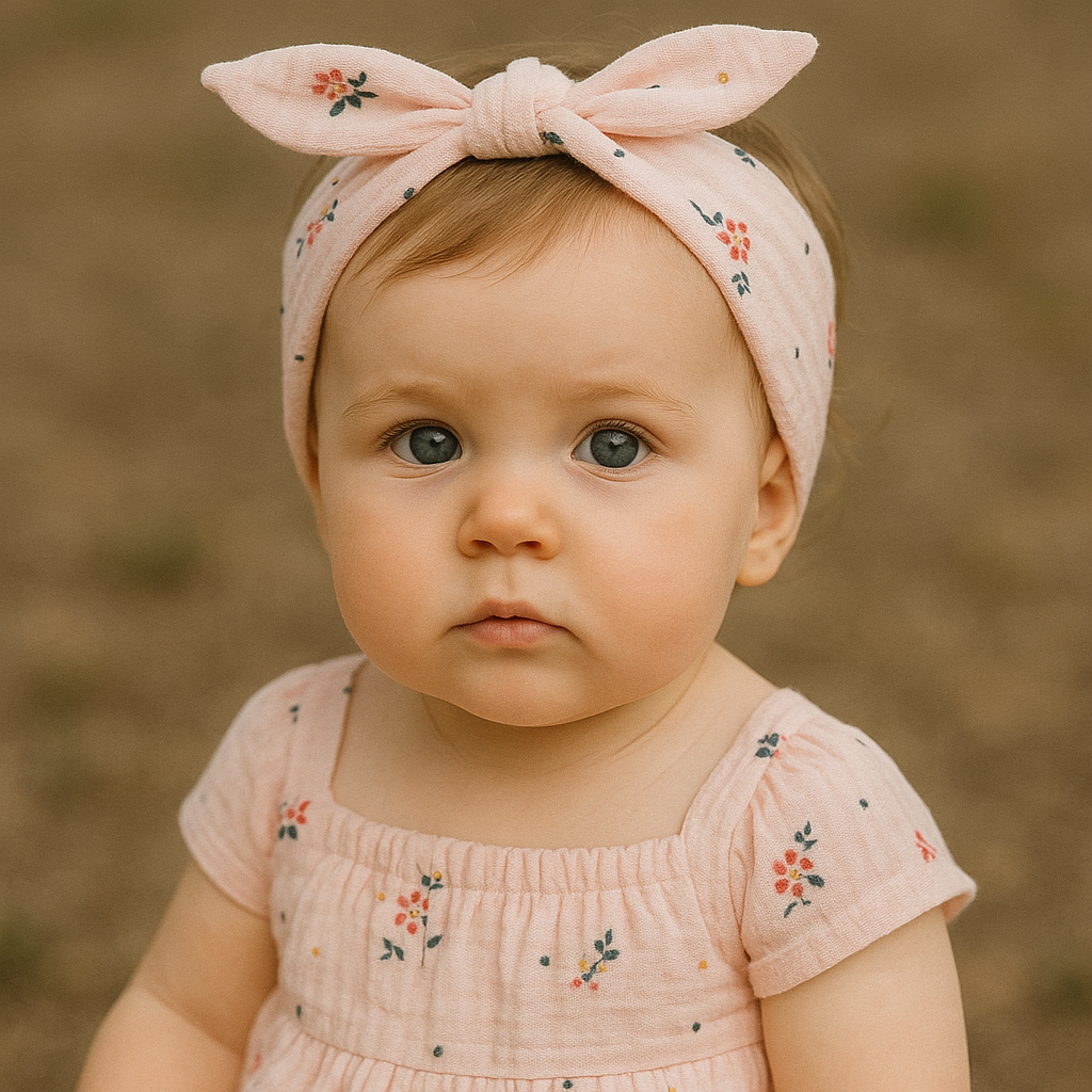 Organic Cotton Headband Tiny Blooms