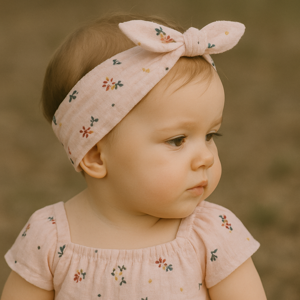 Organic Cotton Headband Tiny Blooms