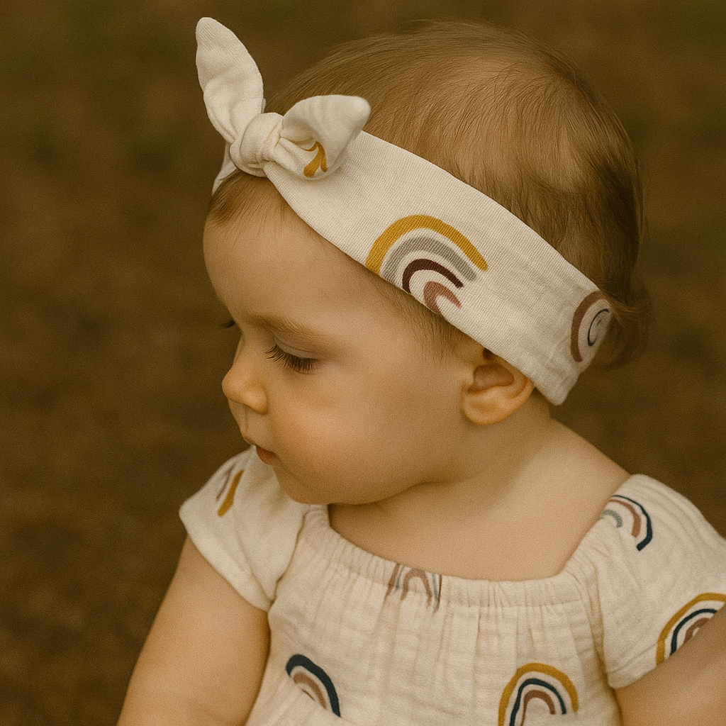 Organic Cotton Headband Earthy Rainbows