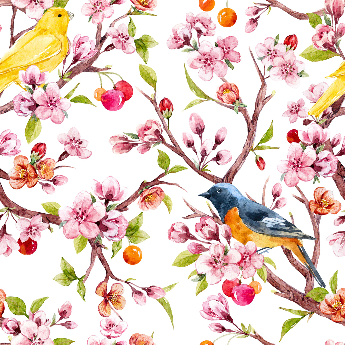 Bamboo Fitted Crib Sheet Cherry Blossom