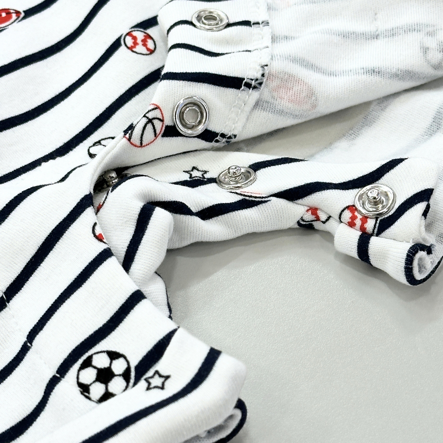 Organic Cotton Short Sleeve One-Piece Sports Print - SofiaMila