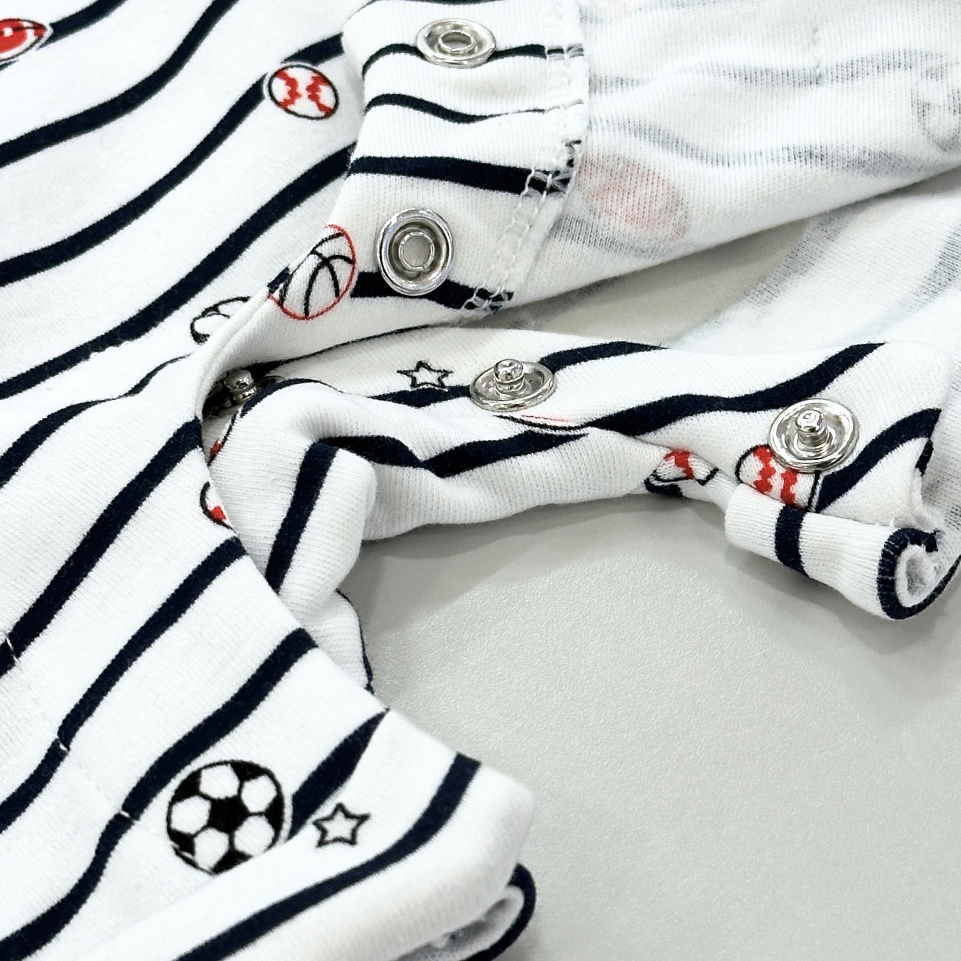 Organic Cotton Short Sleeve One-Piece Sports Print - SofiaMila