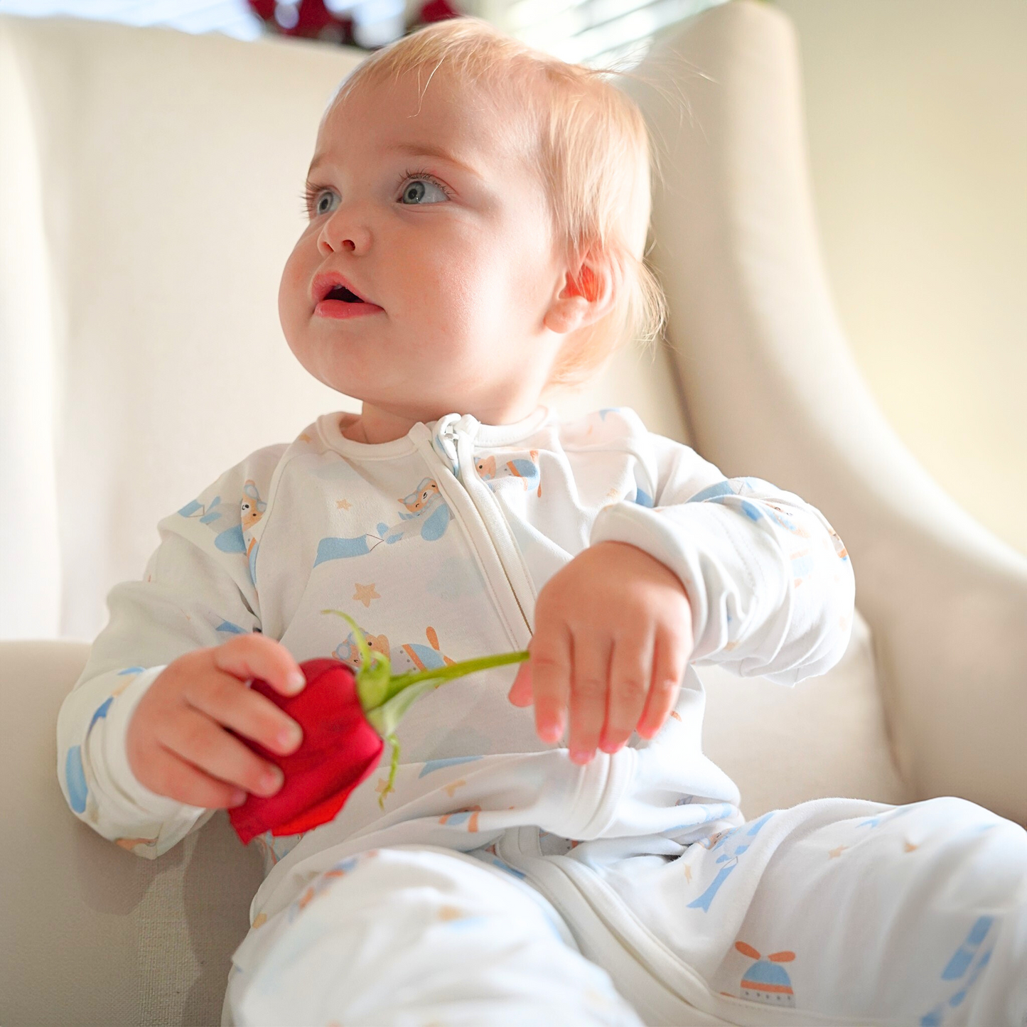 Organic Cotton Convertible Pajama Teddy Bear in Plane - SofiaMila