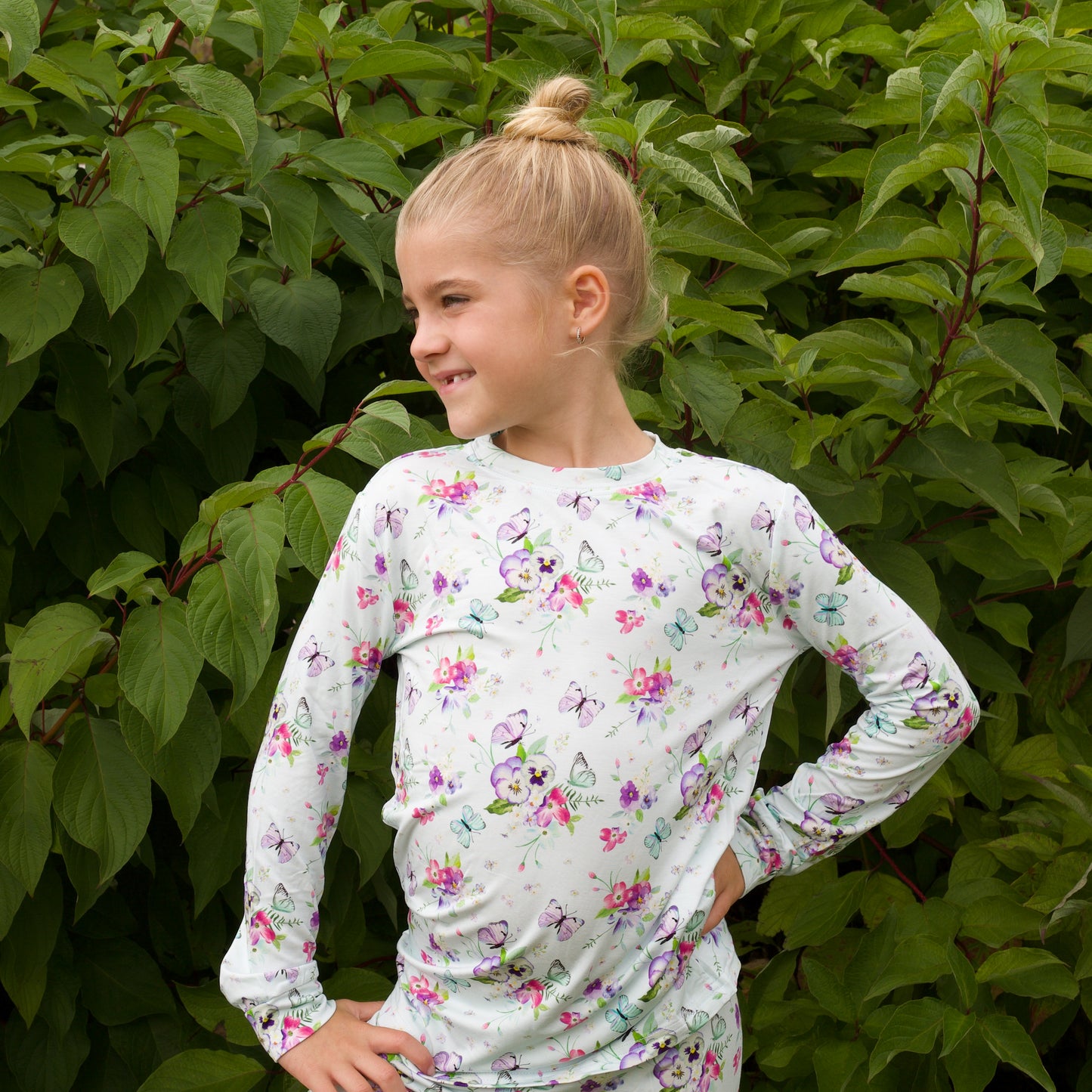 Bamboo Two Piece Pajama Butterfly Garden