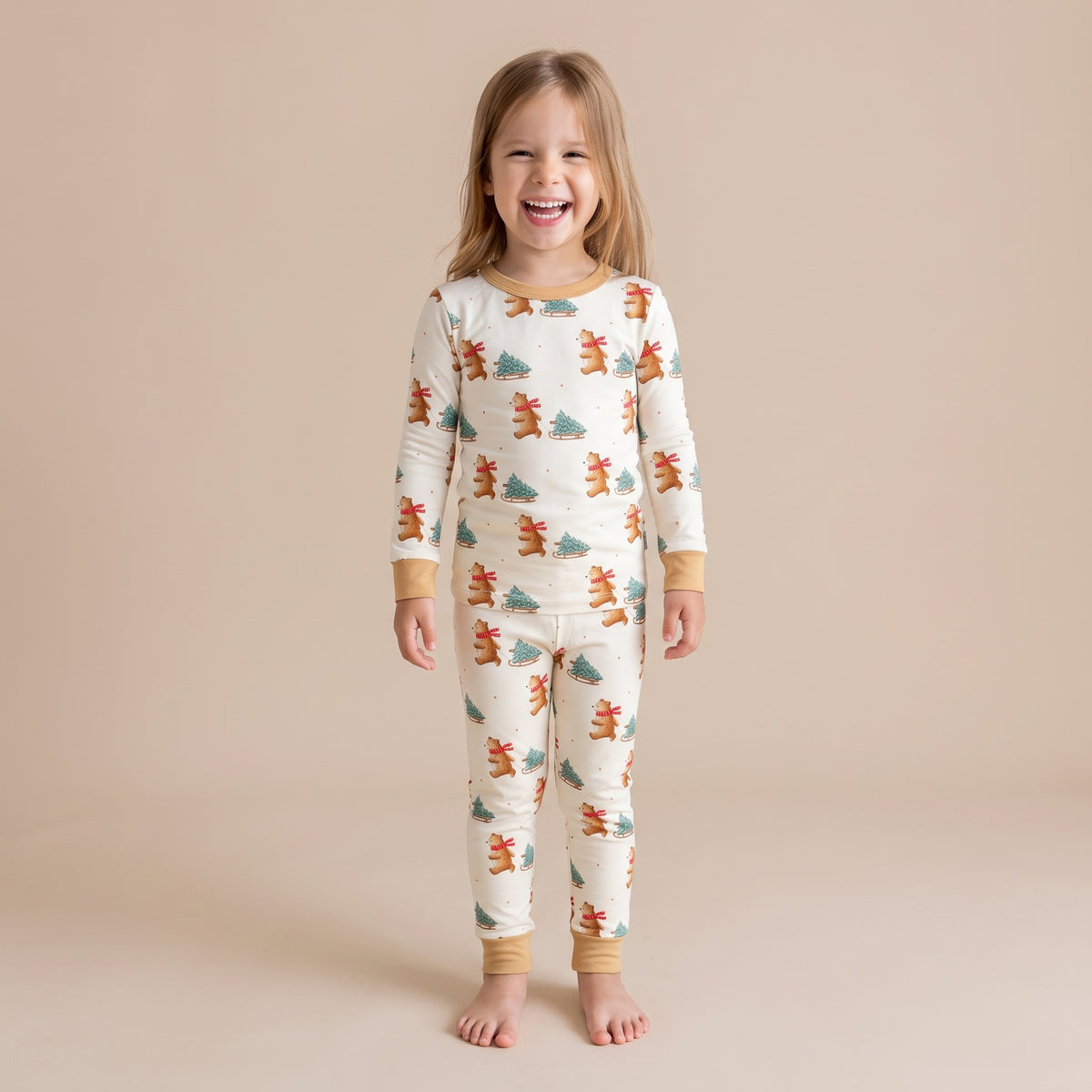Bamboo Two-Piece Pajama Winter Bear