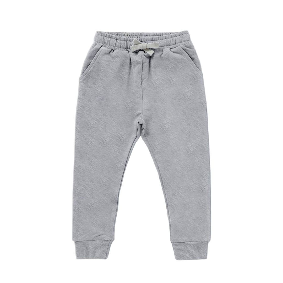 Gray sweatpants on a light gray background