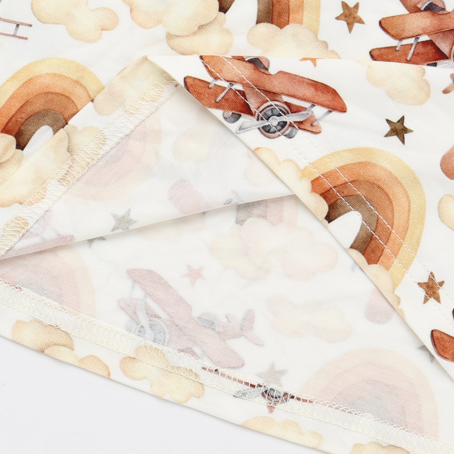 Bamboo Short Sleeve Two Piece Set Neutral Skies