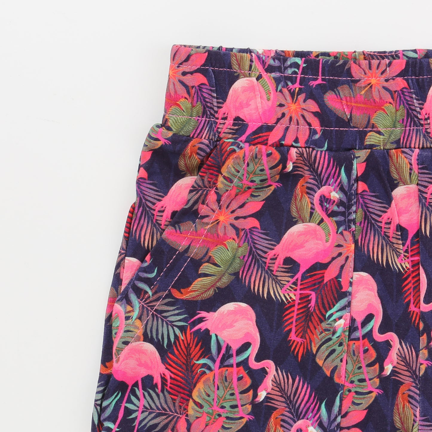 Bamboo Short Sleeve Two-Piece Set Flamingo