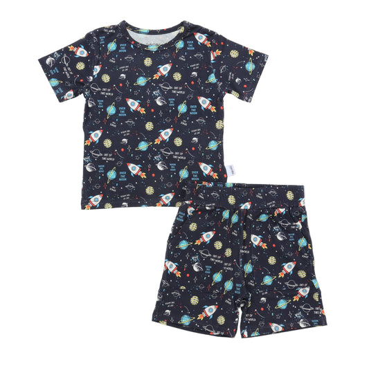 Bamboo Short Sleeve Two Piece Set Galactic Dreams