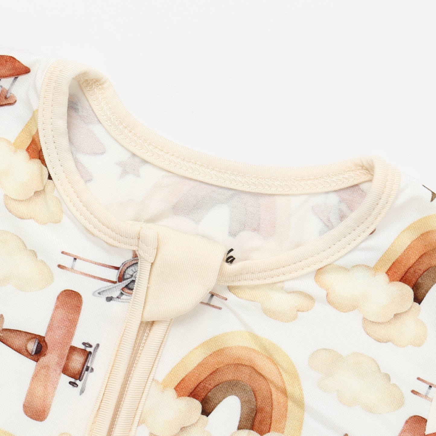 Bamboo Zippy Pajama Neutral Skies