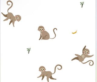 100% Organic Cotton Convertible Pyjama Monkey Print For Babies