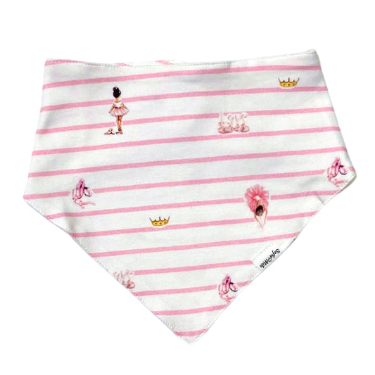 Organic Cotton Double Layer Bib Ballet Print - SofiaMila