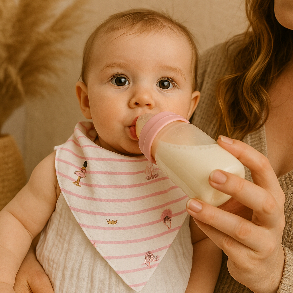 Organic Cotton Double Layer Bib Ballet Print