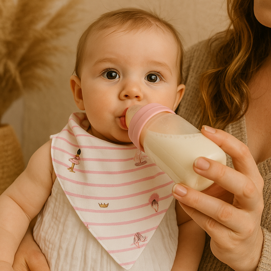 Organic Cotton Double Layer Bib Ballet Print
