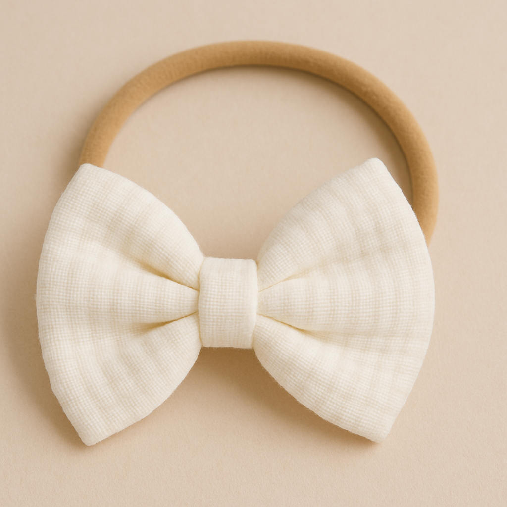 Organic Cotton Muslin Headband For Newborns