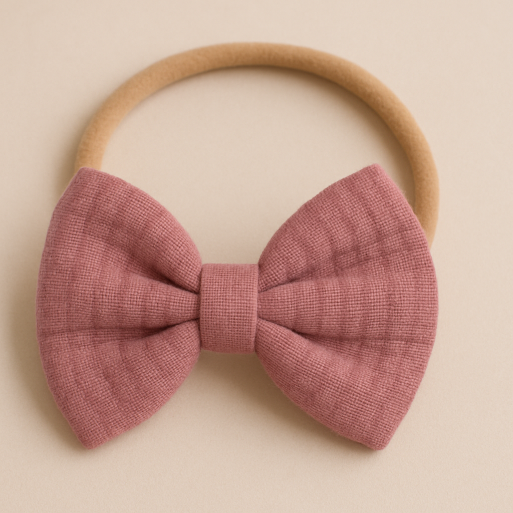 Organic Cotton Muslin Headband For Newborns