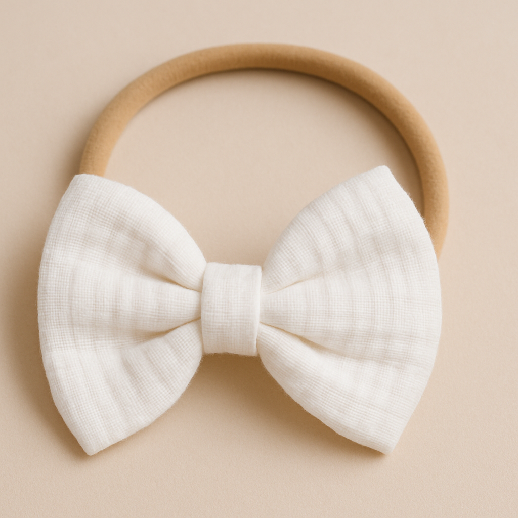 Organic Cotton Muslin Headband For Newborns