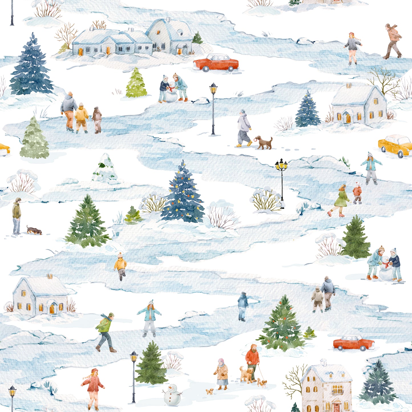 Bamboo Large Blanket Winter Village