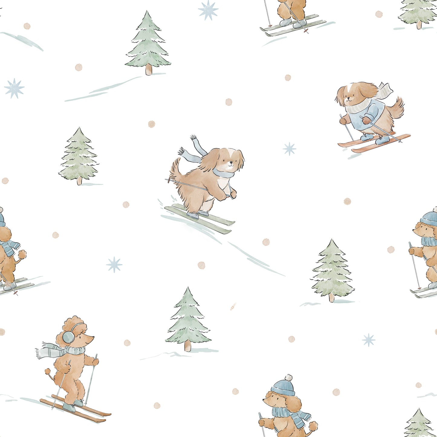 Bamboo Zippy Pajama Ski Pups