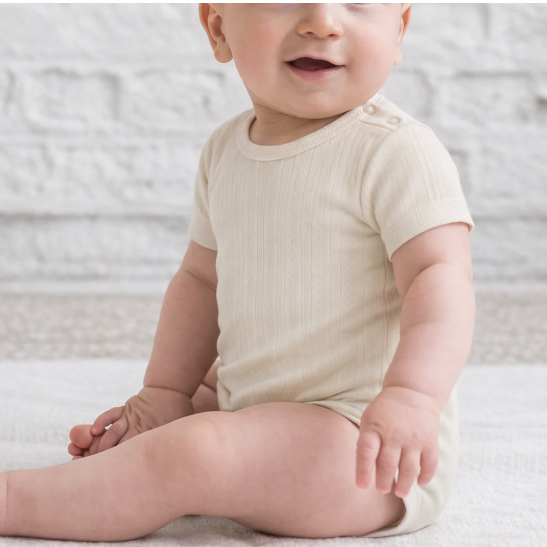 Organic Cotton Pointelle Baby Bodysuit