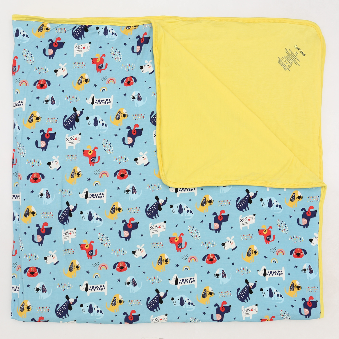 Bamboo Large Blanket Puppy Parade