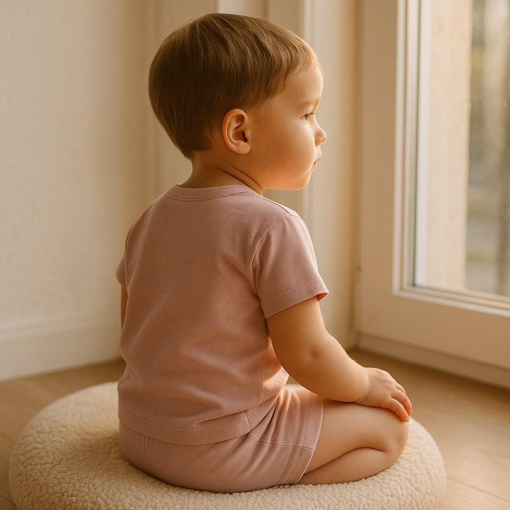 Bamboo Shorts & T-Shirt Set Plum Purple