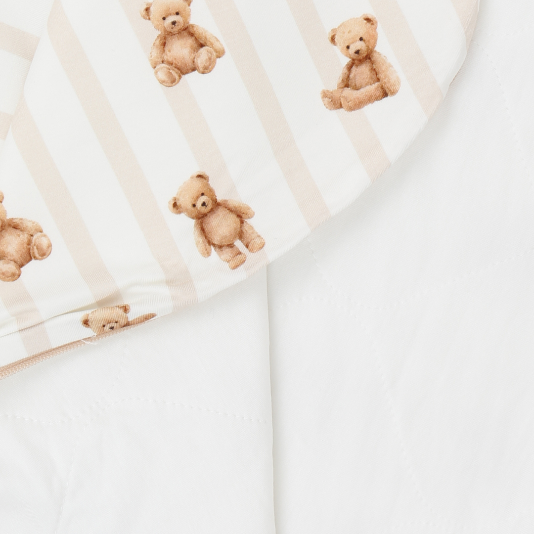 Teddy bear pattern on a white background