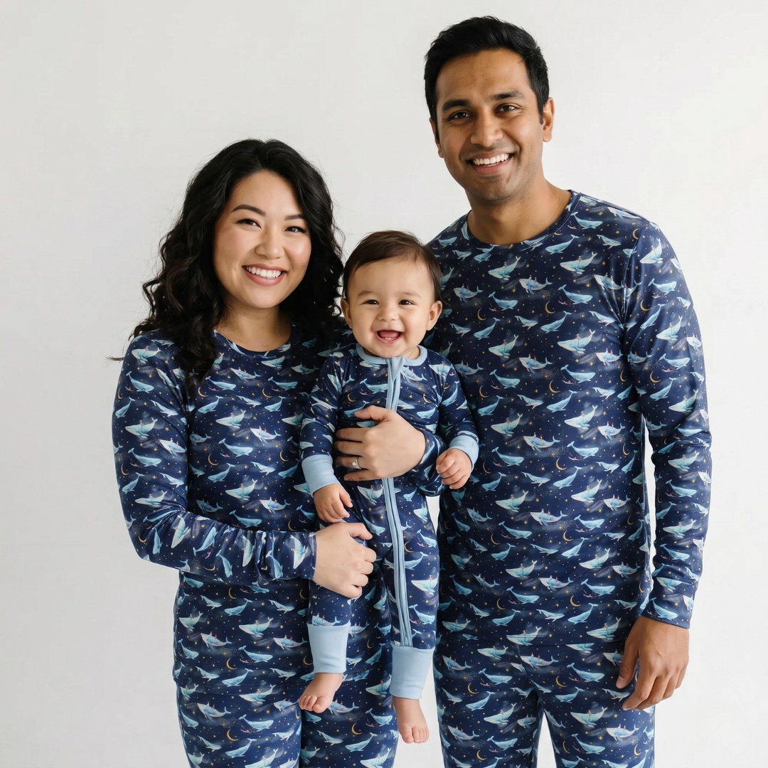 Unisex Adult Bamboo Pajama-Set Ocean Lullaby