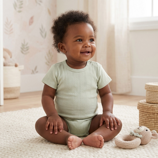 Organic Cotton Pointelle Baby Bodysuit