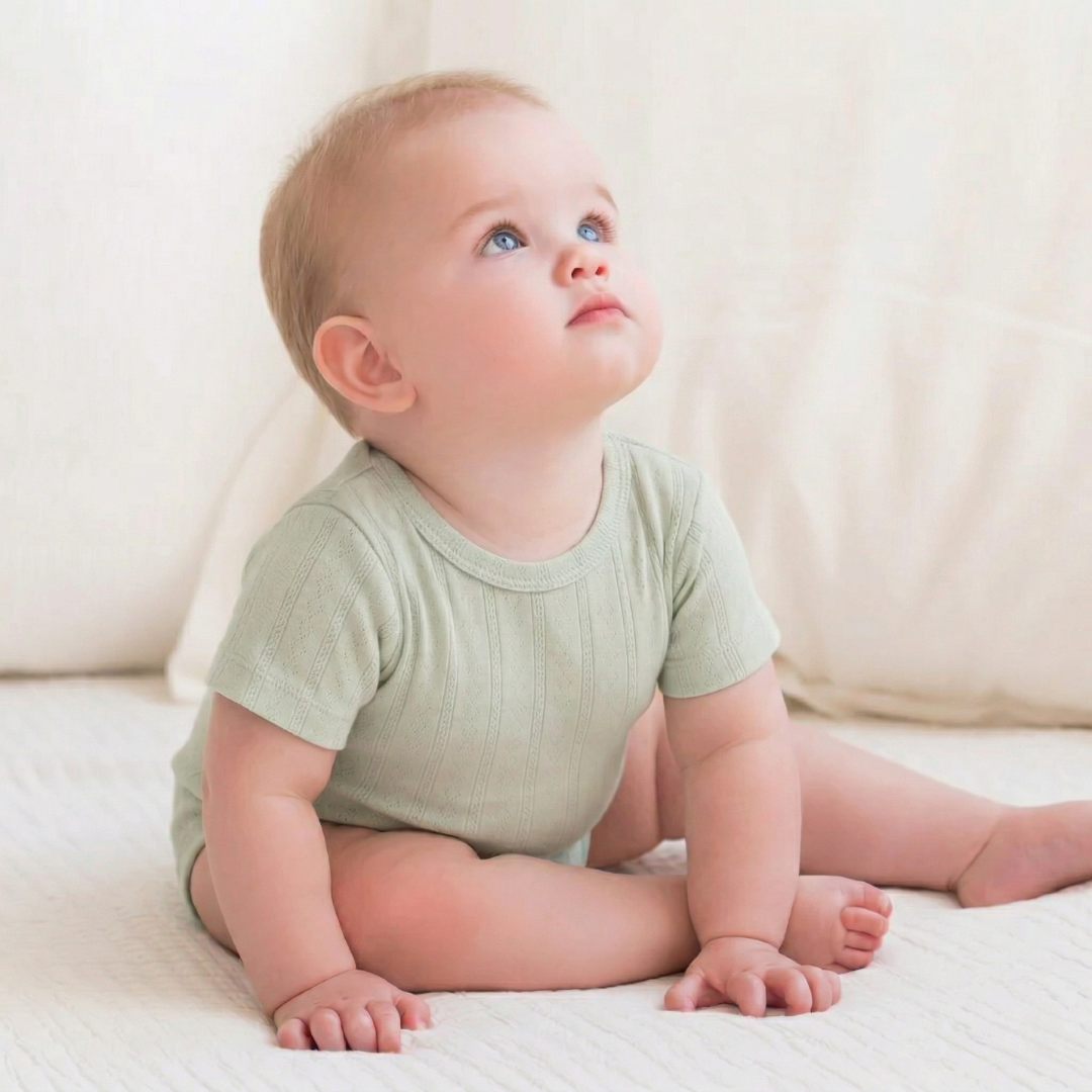 Organic Cotton Pointelle Baby Bodysuit