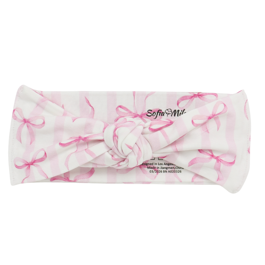 Bamboo Headband Rosy Ribbon