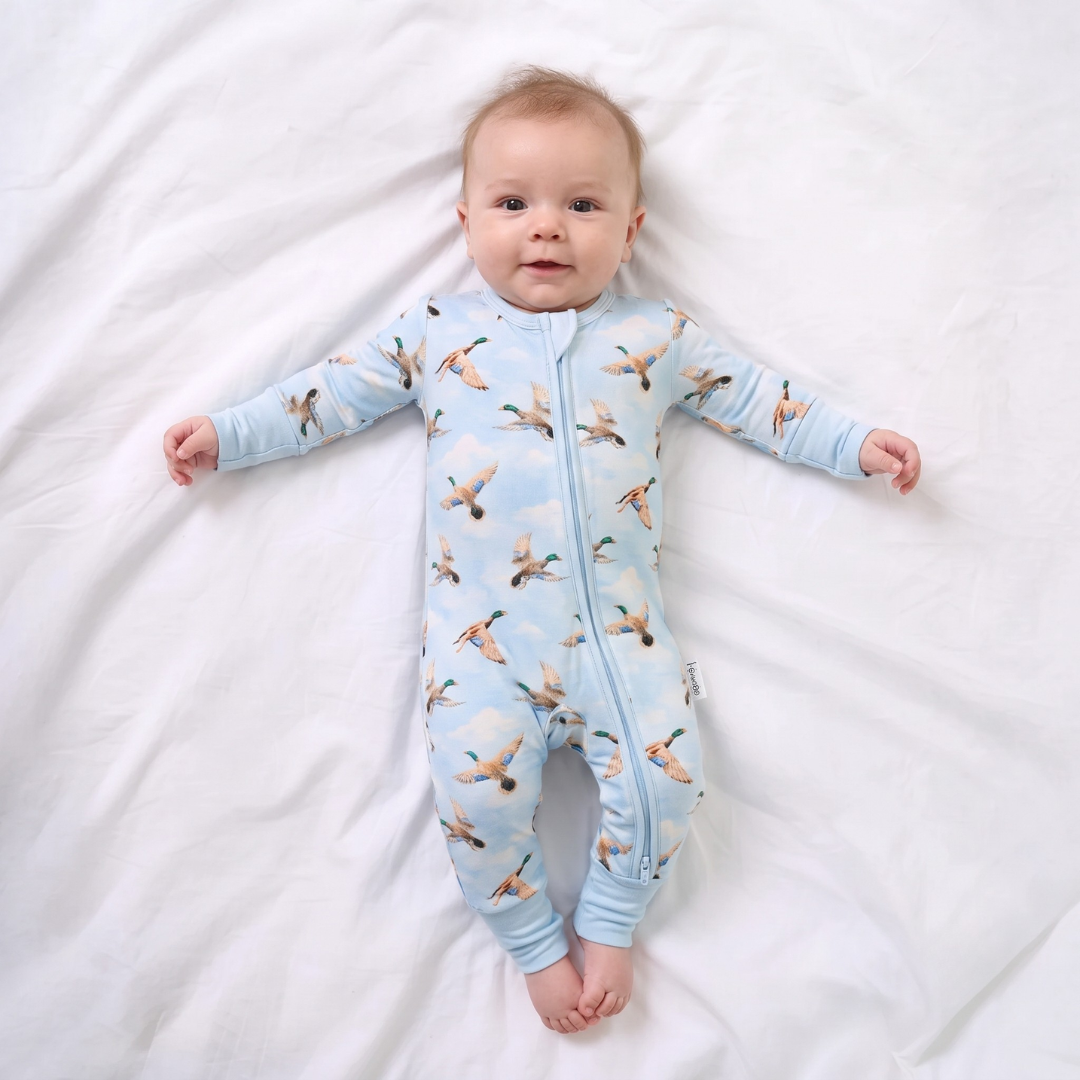 Bamboo Zippy Pajama Mallard Skies